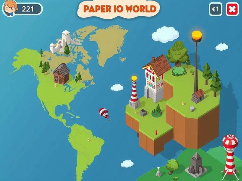 Paper Io 2 World Map showing players from around the globe