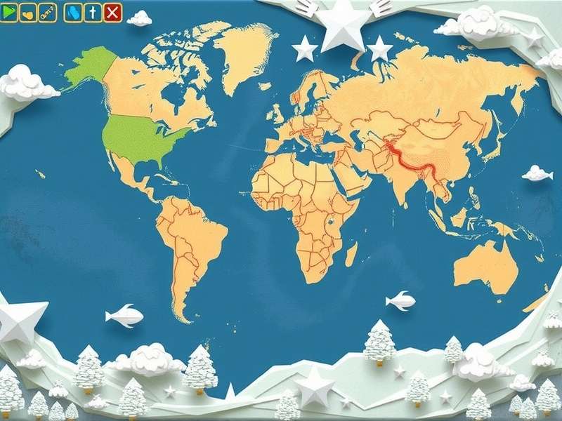 Paper Io 2 World Map gameplay screenshot showing territory capture